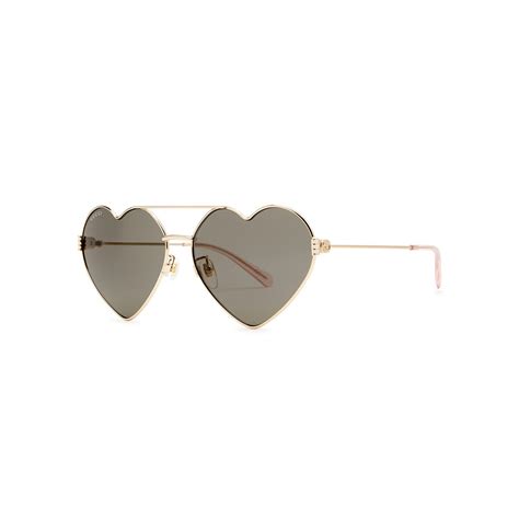 gucci heart frame sunglasses|Gucci authentic sunglasses.